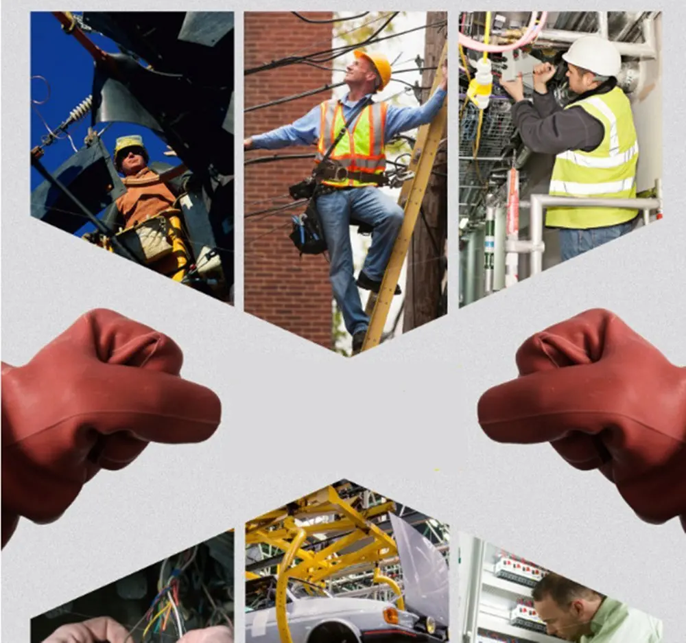 1 пара профессиональных электрических изоляционных перчаток высокого