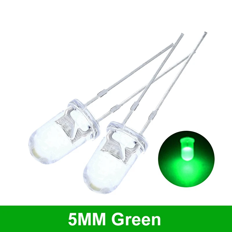 

Прозрачные светодиодные лампы 3мм 5мм зеленые, красные, белые, желтые, синие