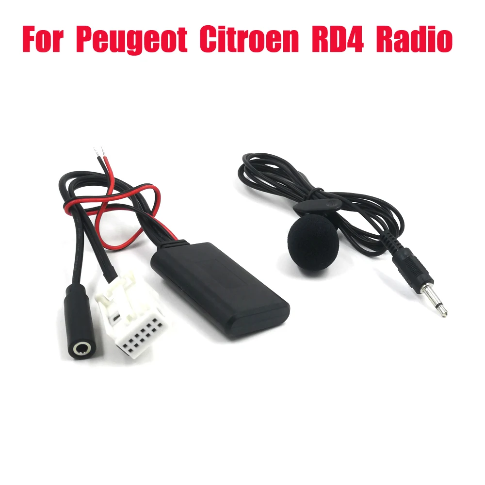 

Car Radio RD4 Bluetooth Music AUX Phone Call Handsfree MIC Adapter For Peugeot for Citroen 12Pin