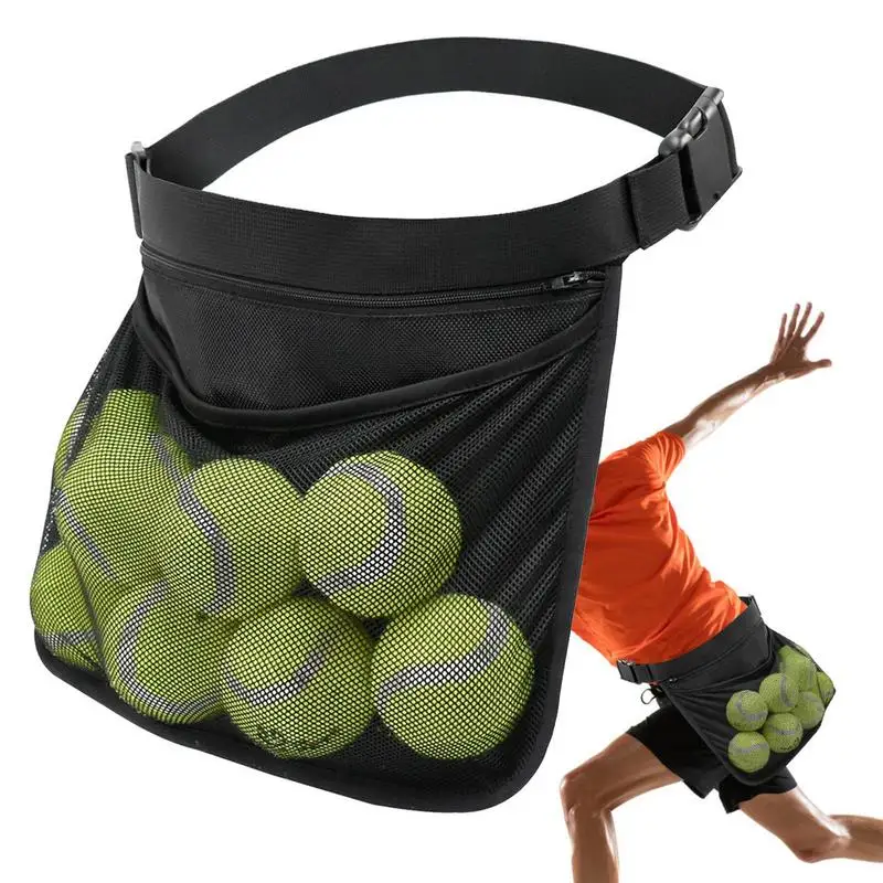 

Pickleball Holder Belt Pickle Ball Holder Fanny Pack Waist Bags Oxford Cloth Pouch Ball Fanny Pack With Mesh & Adjustable Waist