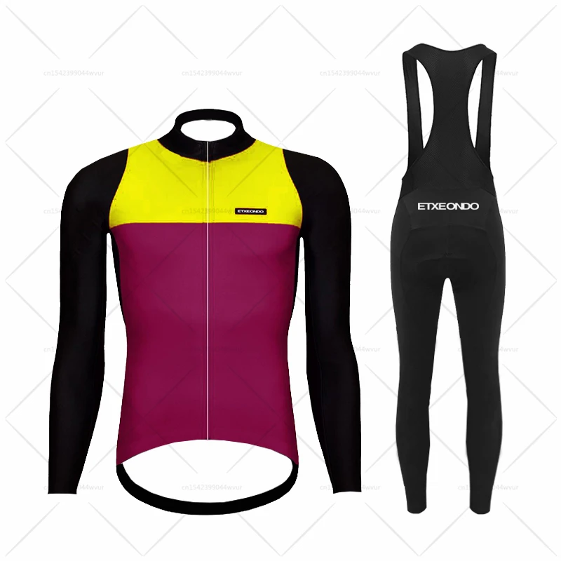 

Комплект велосипедной одежды etxeondo, осенняя трикотажная одежда для велоспорта с длинным рукавом, 2023