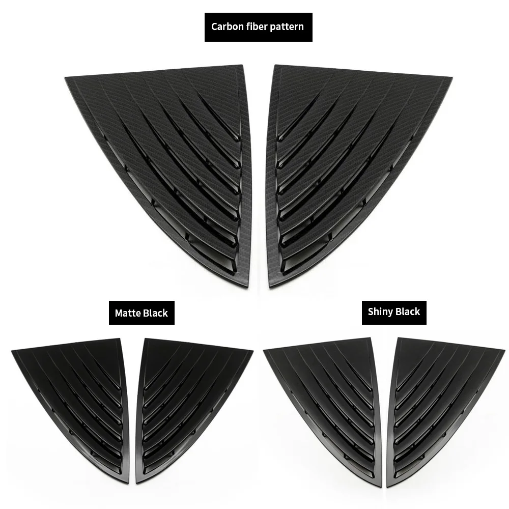 

Rear Quarter Side Window Louvers Spoiler ABS Car Styling Tunning Panel Side Vent Cover Sticker Trim for Tesla Model 3 2018-2019