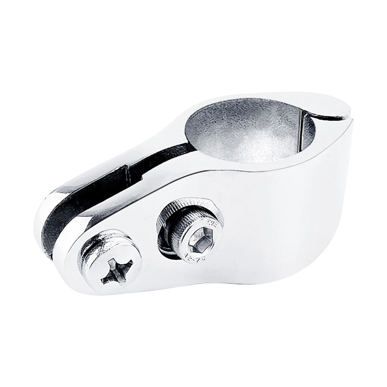 

22mm 25mm Rail Mount Clamp Fitting 316 Stainless Steel Boat Bimini Top Hinged Jaw Slide With 2 Screws Durable Easy Install