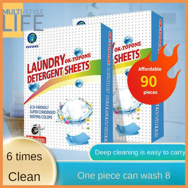 

Portable Laundry Soap Nano Concentrated Laundry Bubble Paper Softener Household Laundry Sheet Non-liquid Powder Soap