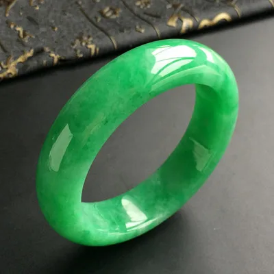 

Zheru jewelry натуральный бирманский жадеит 54 мм-64 мм зеленый браслет элегантные принцессы ювелирные изделия лучший подарок