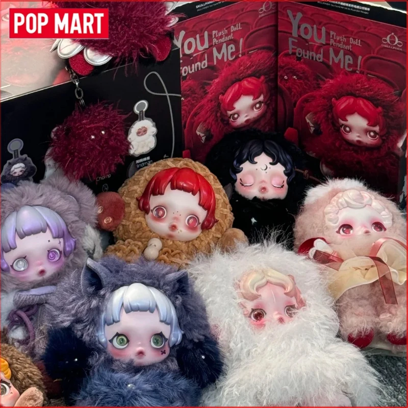 Фото POP MART SKULLPANDA Ты меня нашел! Набор плюшевых кукол-подвесок серии Mystery Box: Оригинальные фигурки-сюрпризы для дома №4