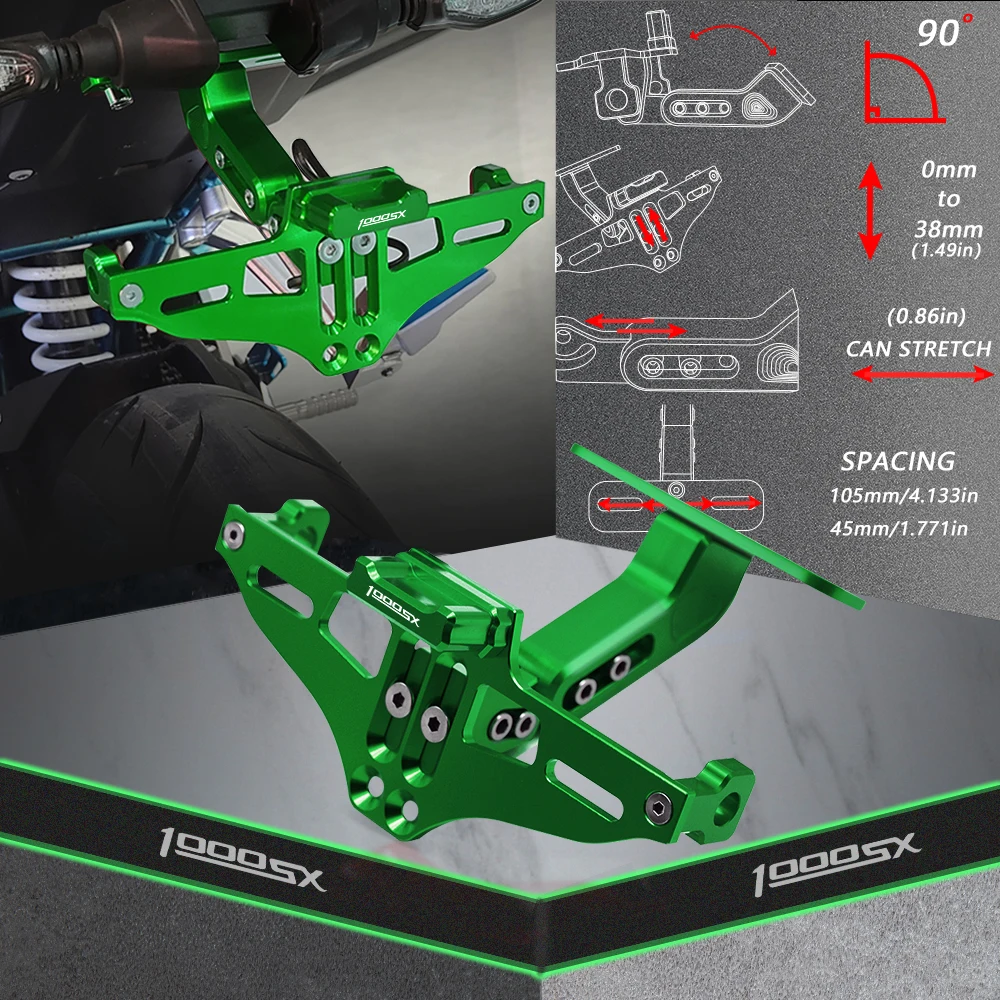 

Задний номерной знак для KAWASAKI Z1000SX 2017 2018 2019 Z 1000SX держатель кронштейна указателя поворота