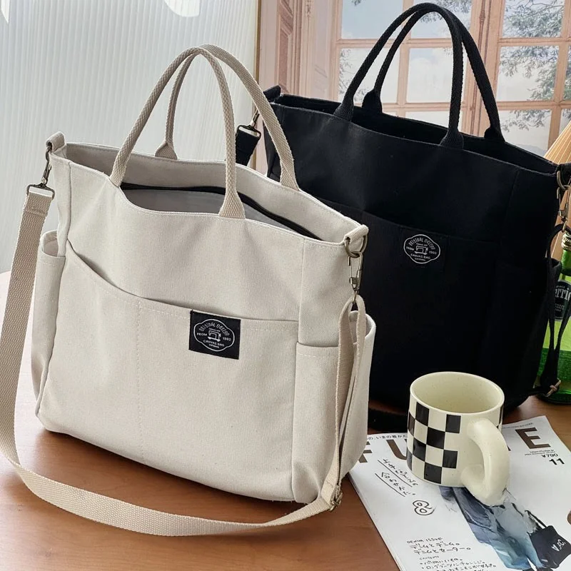 Большая холщовая пляжная сумка с логотипом под заказ: стильная модная дорожная и