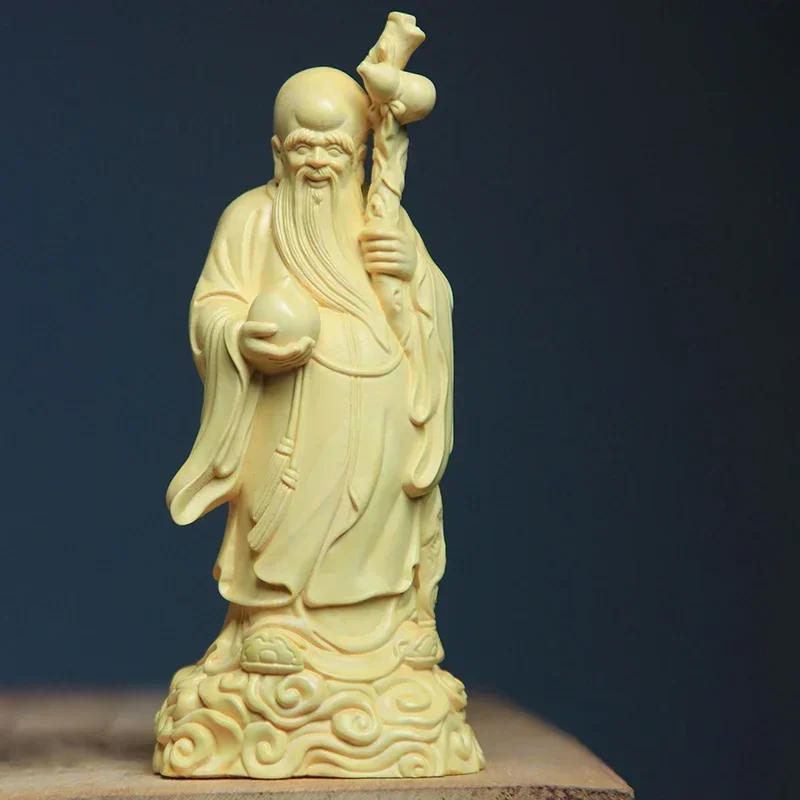 Статуэтка Fu Lu Shou из массива дерева статуэтка ручной работы Сан-фусин современное