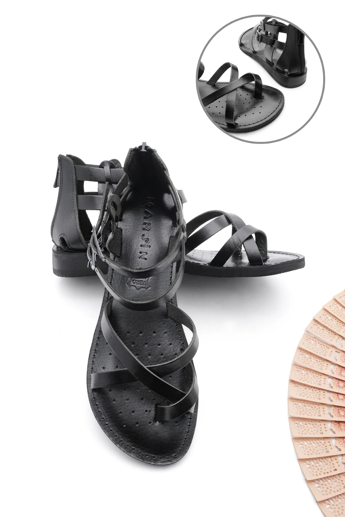 

Сандалии-гладиаторы женские из натуральной кожи, босоножки с ремешком на щиколотке, шлепанцы, весна-лето 2022