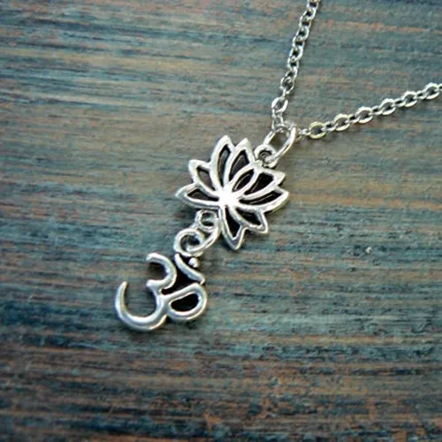 

New Hot Sale Fashion Trend Jewelry Zinc Alloy Lotus 3D Pendant Necklace Jewelry