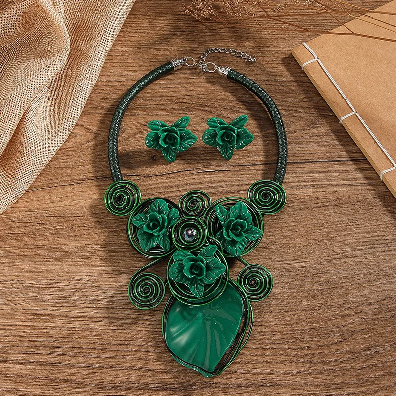 Африканские Большие Комплекты Ювелирных Изделий Разноцветные Ожерелья В Виде