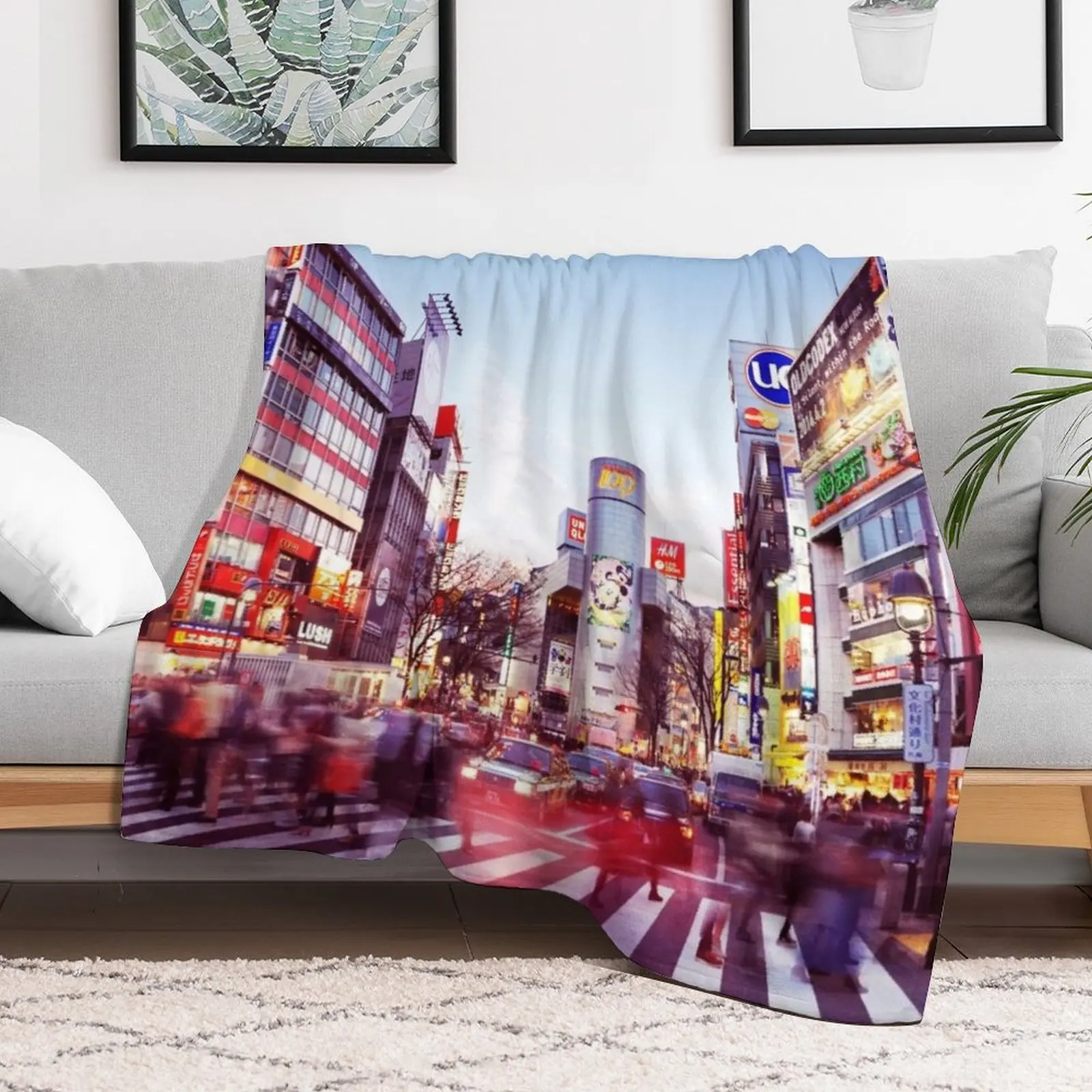 Пушистое одеяло Shibuya из серии часы пик в Токио