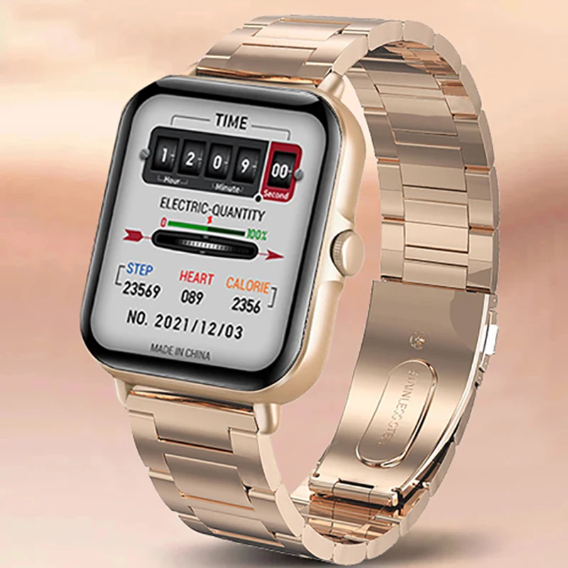 

GEJIAN 2022 Bluetooth Calling Smart Watch Men Full Touch Screen Sports Fitness Watch IP67 Waterproof Bluetooth For Android ios