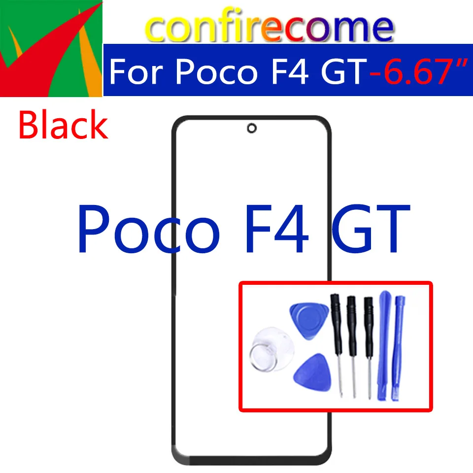 

For Xiaomi Poco F4 GT Touch Screen Panel Front Outer Glass Lens LCD Glass Replacement
