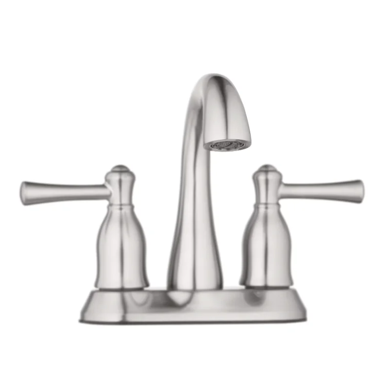 

Better Homes & Gardens Safford Two Handle Bathroom Sink Faucet, Satin Nickel