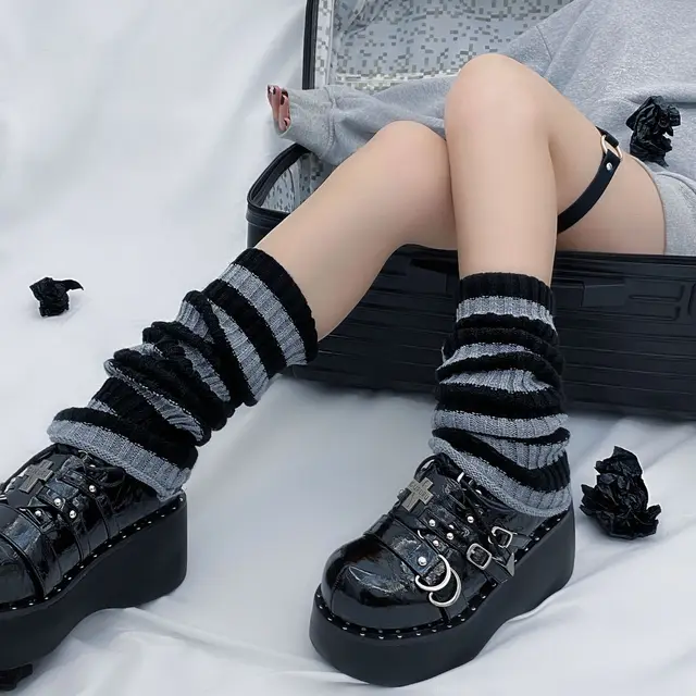 Gothic Striped Leg Warmers