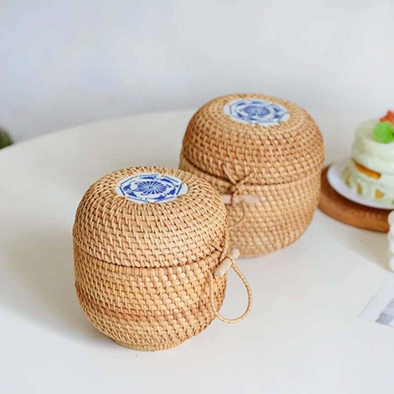 

Простые и рустикальные коробки для хранения, настольный органайзер ручной работы, керамические Органайзеры для хранения, натуральный Возд...