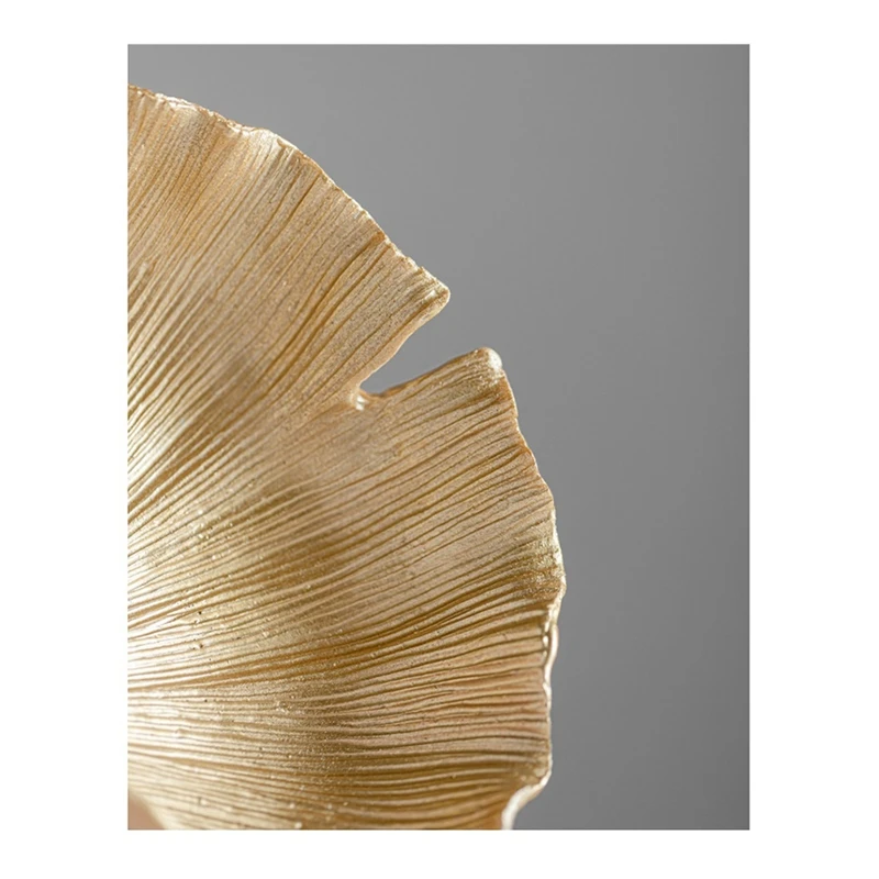 Полимерные золотистые листья Ginkgo аксессуары для хранения фигурки рабочего стола