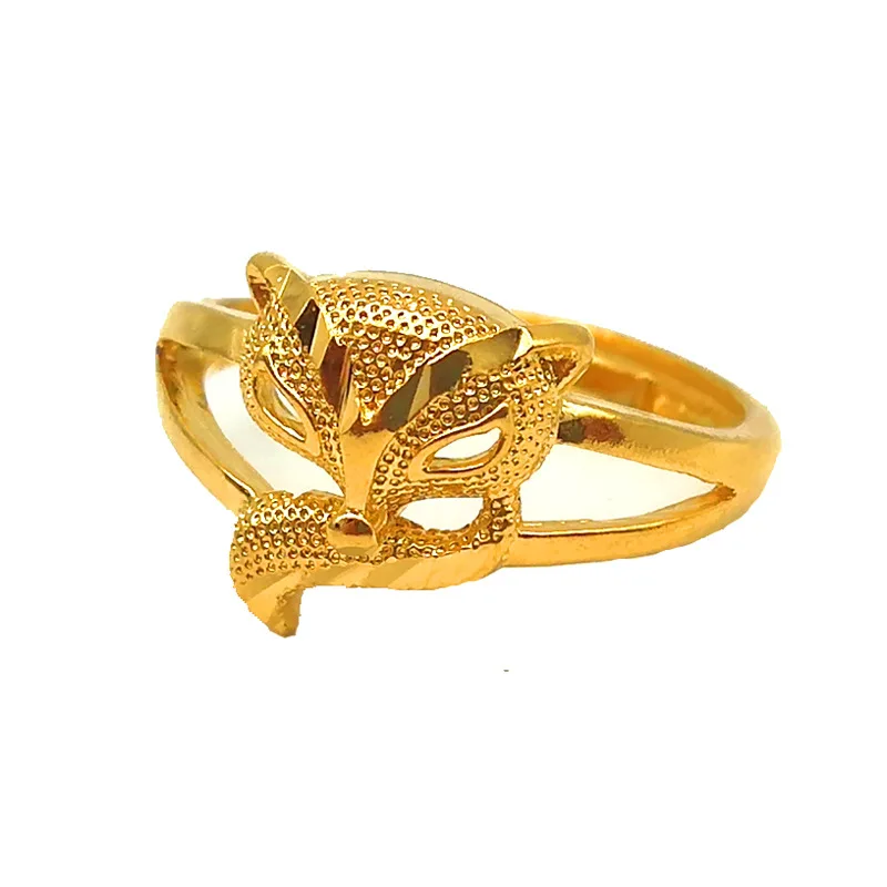 

Vietnamese sand gold fox ring gold-plated fine temperament ladies gift wedding jewelry opening ring