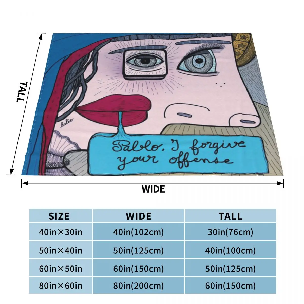 Pablo I Forgive Your Offens — ультрамягкое одеяло из микрофлиса