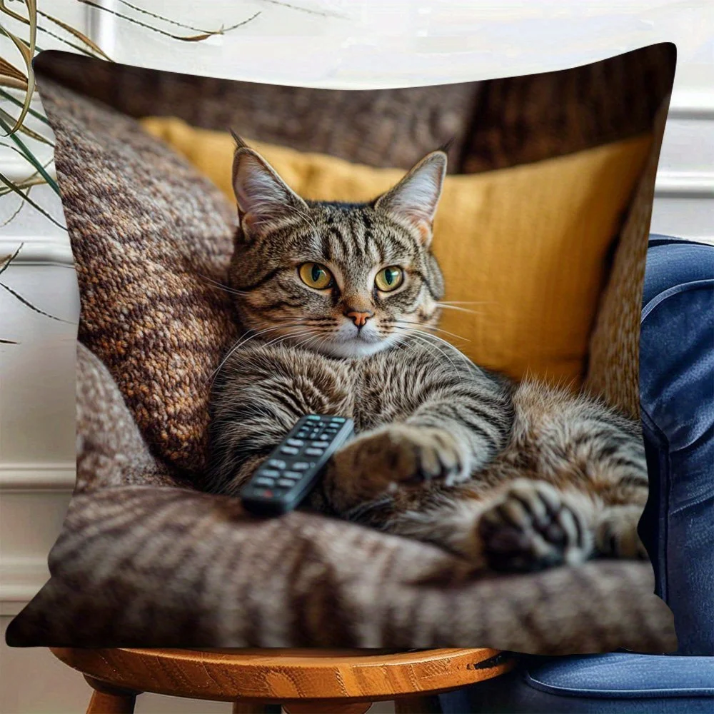 

Наволочка ZZN с изображением кота 45x45 см