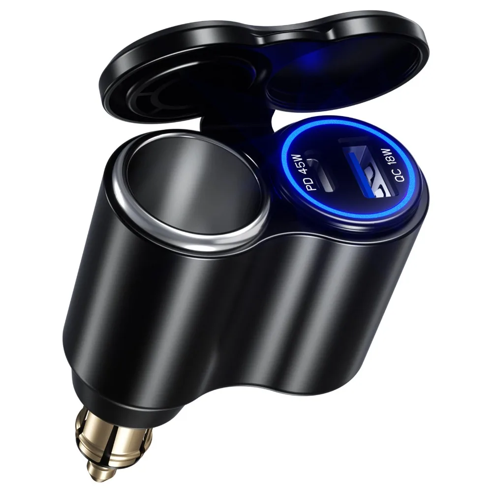 Разъем Hella для мотоцикла, разъем QC 18 Вт и PD 45 Вт, USB Type-C зарядное устройство с 12 В гнездом прикуривателя для BMW Ducati Triumph Разъем Hella для мотоцикла, разъем QC 18 Вт и PD 45 Вт, USB Type-C зарядное устройство с 12 В гнездом прикуривателя для BMW Ducati Triumph