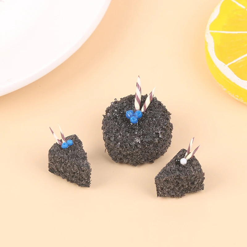 

1:12 Miniature Dollhouse Food Supermarket Mini Cake Simulation Black Forest Cake Blueberry Cake Doll Kitchen Accessories Toy