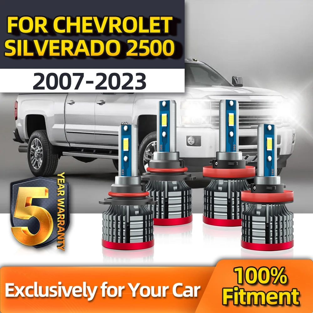 

TEENRAM Led High 9005 Low H11 Bulbs Ultra-white 6500K Plug-N-Play Bulbs For Chevrolet Silverado 2500 2007 2008 2009 2010-2023