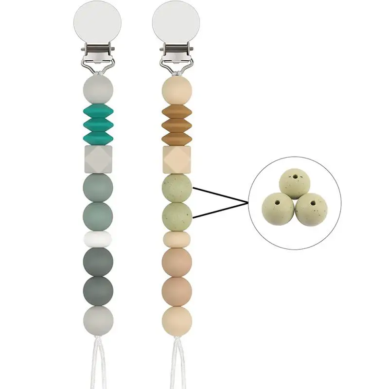 

Игрушки для жевания, силиконовая бусина, цепочка для соски, зажим для соски, детская пластиковая Подвеска для цветов, Детская соска, предотв...