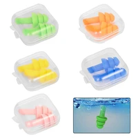 swimming earplugs case protective prevent water protection ear plug waterproof soft silicone water sports swim dive supplies