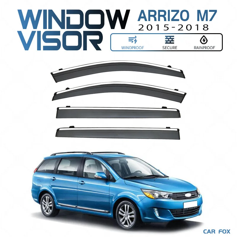 Фото Подходит для 2015-2018 Chery Arrizo M7, оконный козырек, автомобильный солнцезащитный козырек от дождя, дефлектор ветрового козырька, молдинг, отделка №1