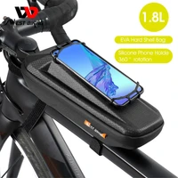sports cycling accessories durable bike bag with phone holder bicycle bags top tube case front frame