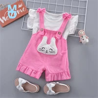 new summer baby girls clothes sets toddler cotton flowers tops shorts pants 2pcs clothing for baby girls tracksuits sets