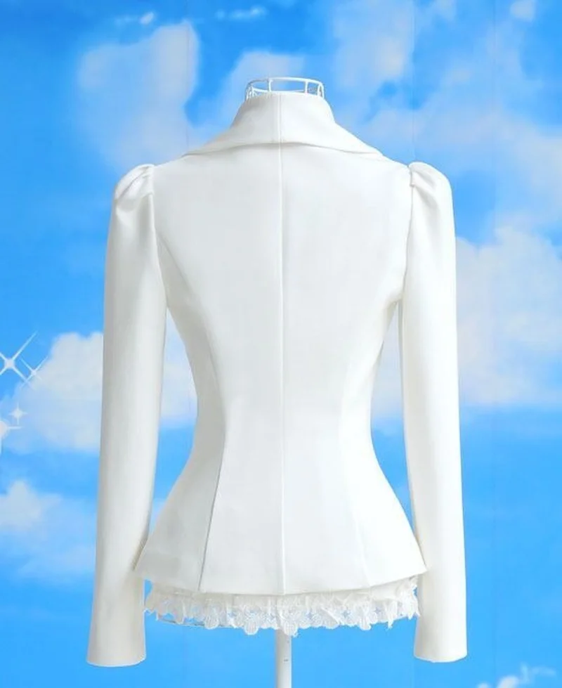 2021 Spring Summer Women Blazers Office Ladies Clothing New White Wild Casual Long-Sleeved Small Suit Korean Style Slim Fit