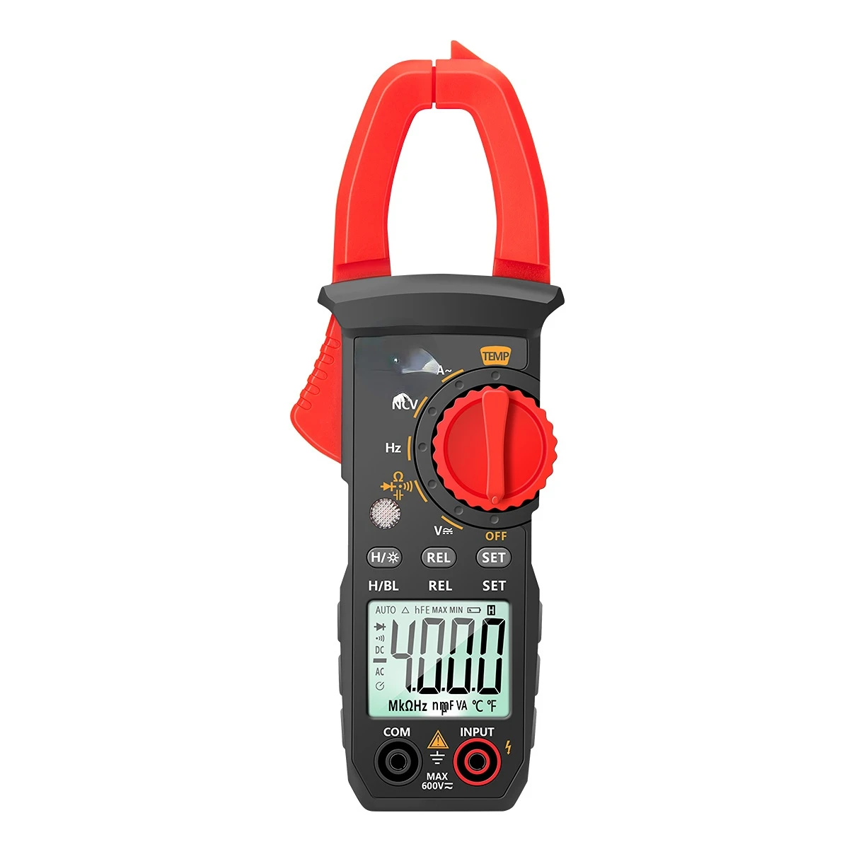 

ST182 Digital Clamp Meter AC Current Multimeter DC/AC Voltage Ammeter Voltages Tester Amp Hz Capacitance NCV Ohm Test