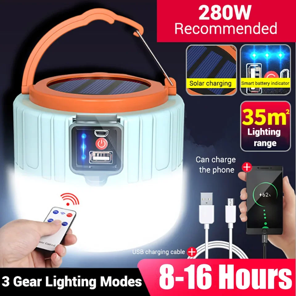 TIRVOSE Солнечная лампа для кемпинга