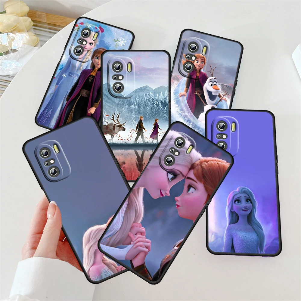 

Cool Disney Frozen Elsa For OPPO Reno 9 8 7Z 6 5 4Z 2Z Lite Pro SE Neo 4G 5G Silicone Soft Black Phone Case