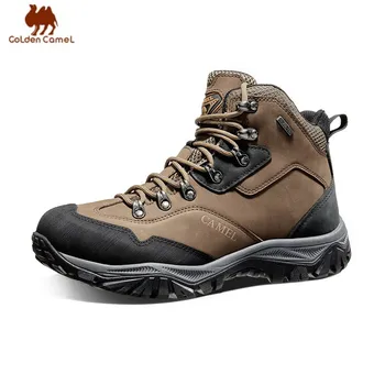 GOLDEN CAMEL Waterproof Hiking Shoes Men's Autumn High-top Wear-resistant Shock Absorption Outdoor Boots Non-slip Trekking Shoes 1