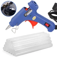 20w hot melt glue gun with electric mini household heat temperature thermo tool industrial repair tools gun 7mm100m glue sticks