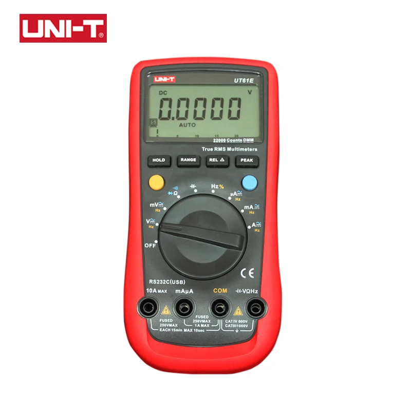 

UNI-T UT61E Digital Multimeter Meter True RMS 1000V AC DC Multimeter Voltage Tester Relative Mode 22000 Counts High Reliability
