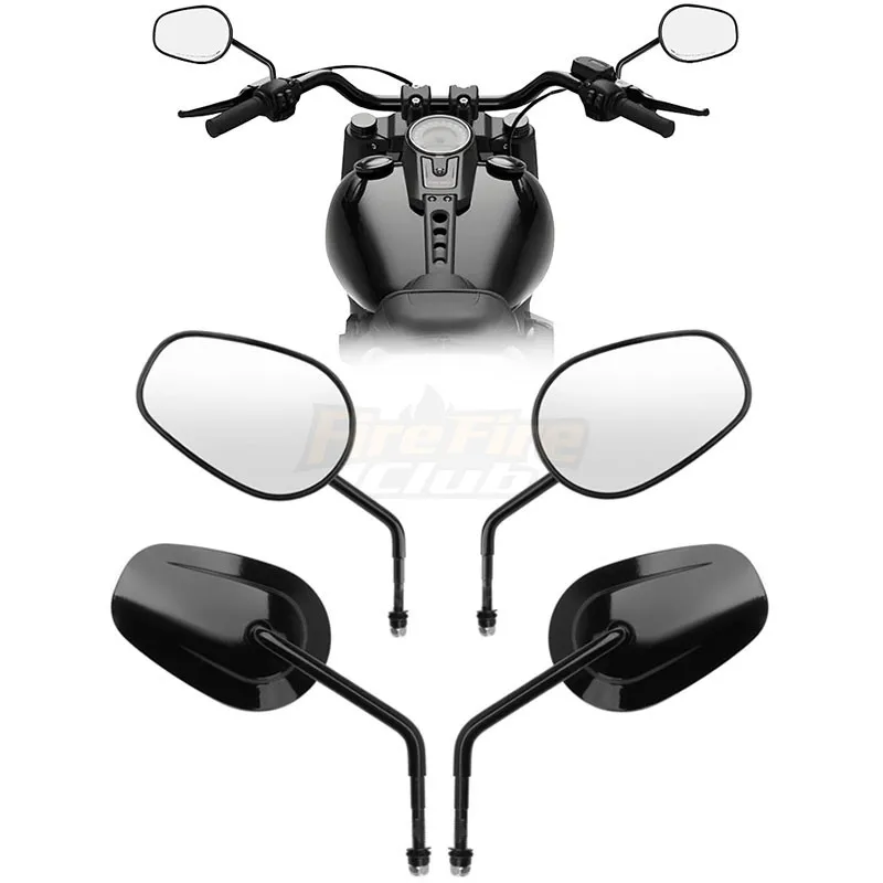 

Black Motorcycle 8MM Rear View Mirrors For Harley For Honda Shadow For Yamaha Dragstar For KAWASAKI Vulcan
