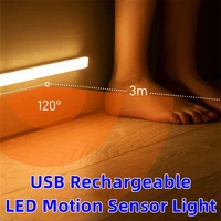 motion sensor light usb rechargeable led night light kitchen cabinet lamp dimmable wireless led lamp closet wardrobe lighting