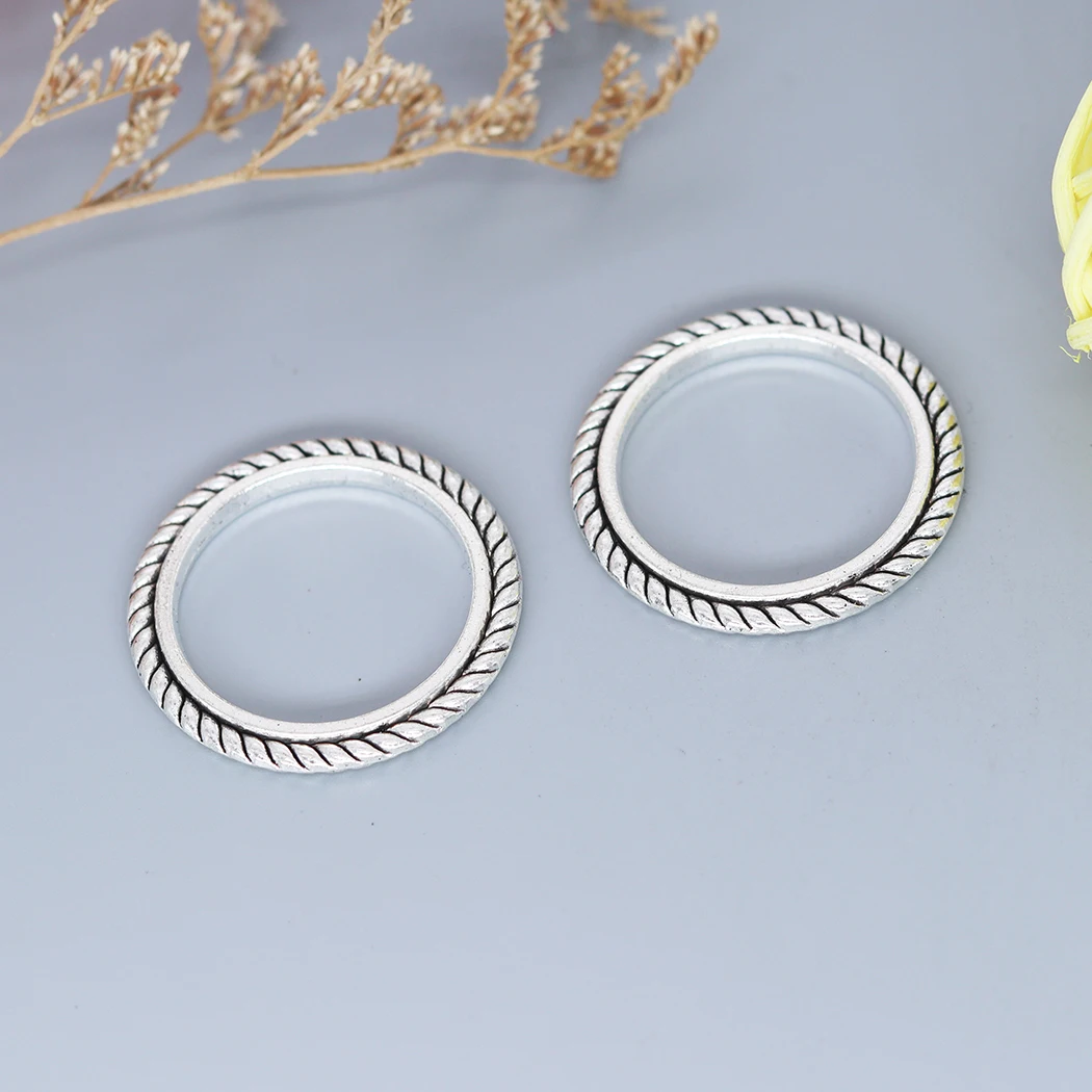 

10 шт. круглые подвески, античная серебряная Античная бронзовая цветная Подвеска для браслета, Ювелирная фурнитура