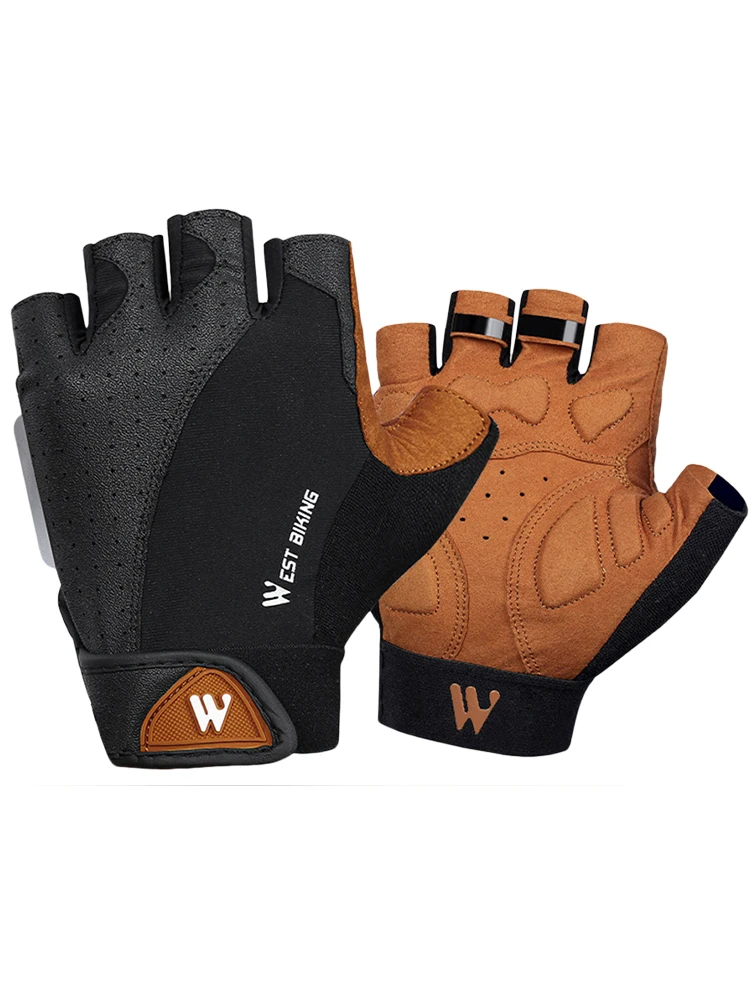 

Non-slip WEST BIKING Cycling Gloves MTB Bike Bicycle Half Finger Gloves Men Women Summer Gym Fitness Breathable Sports Gloves