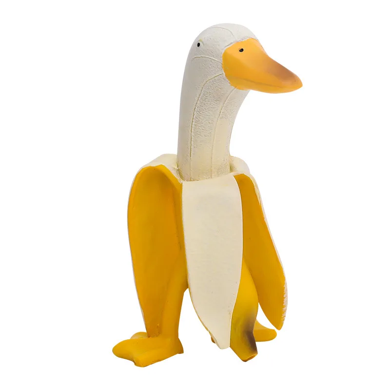 

Banana Duck Figurines Ornaments Garden Gnomes Funny Duck Statues for Home Lawn Yard Office Outdoor Decoration Housewarming Gift