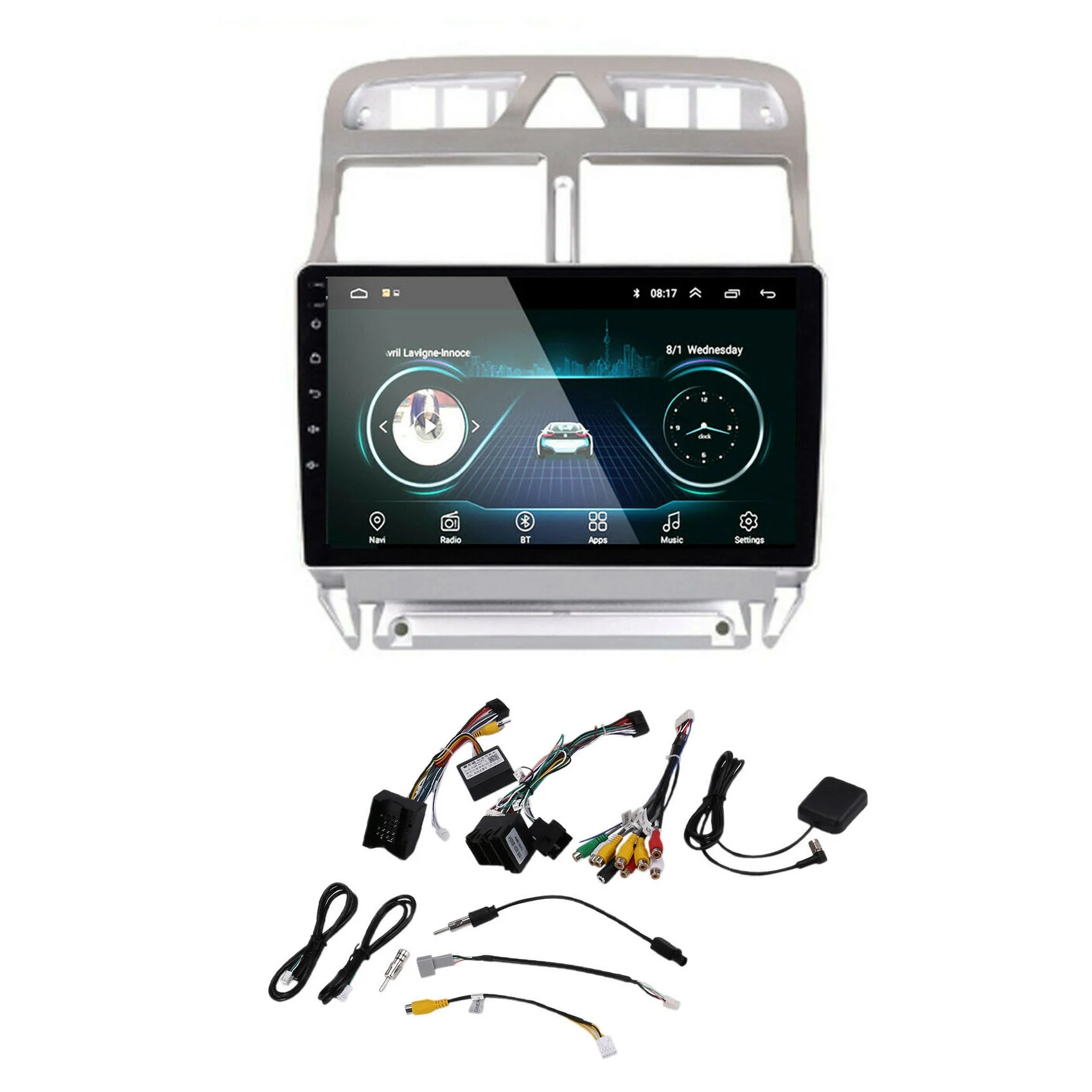 

Автомагнитола 2Din, Android 10, 1 Гб + 16 ГБ, GPS-навигация, мультимедийный плеер для Peugeot 307 2008 2002-2013