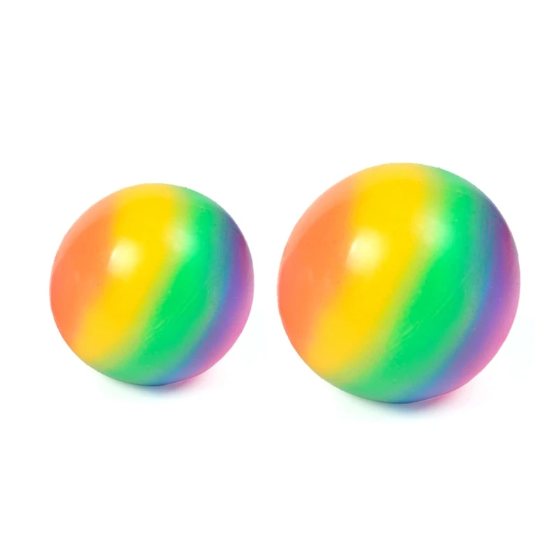 

New Antistress Stretchy Colorful Ball Vent Toy Squeeze TPR Toy Rainbow Anxiety Squishy Toy for Children Relax Party Supplies