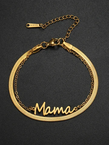 Браслет Teamer Letter Mama из нержавеющей стали