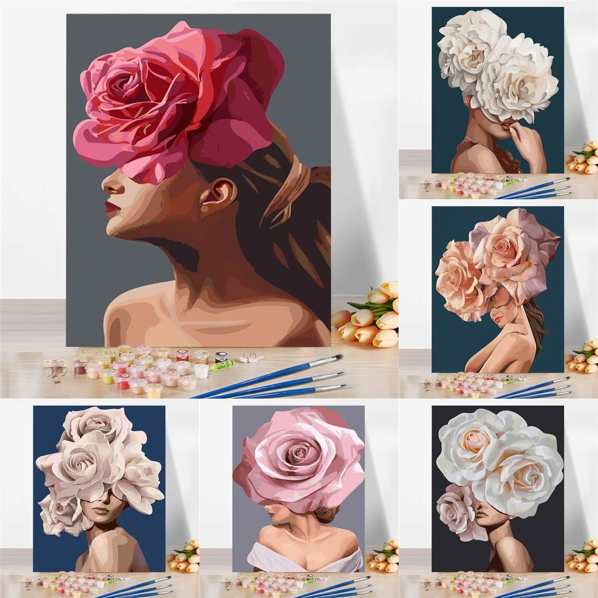 

Attitude Painting By Numbers DIY Pictures Oil Coloring Paint By Numbers Set Gift Drawing By Numbers Canvas Decor New Arrivals